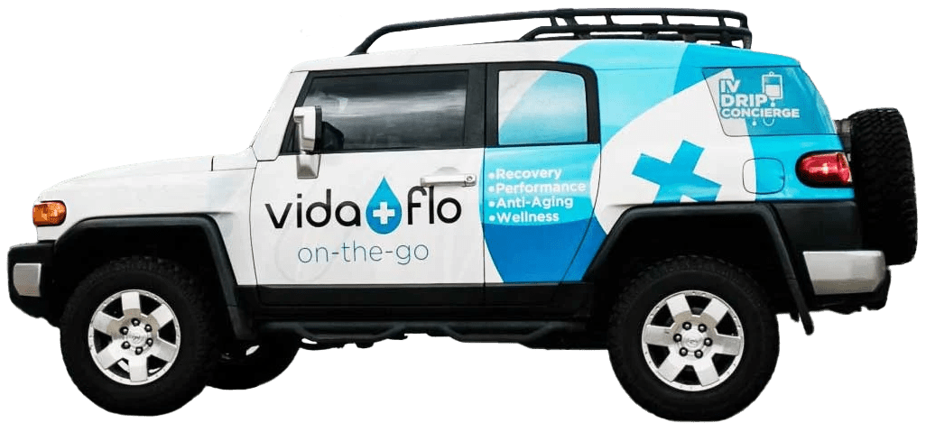 An image of Vida-Flo's on-the-go service vehicle.